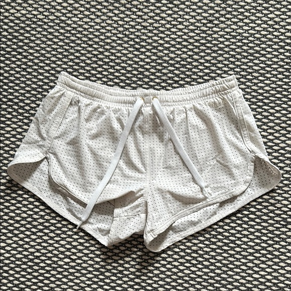 Men's Perforated Swim Shorts - White - Picture 1 of 3